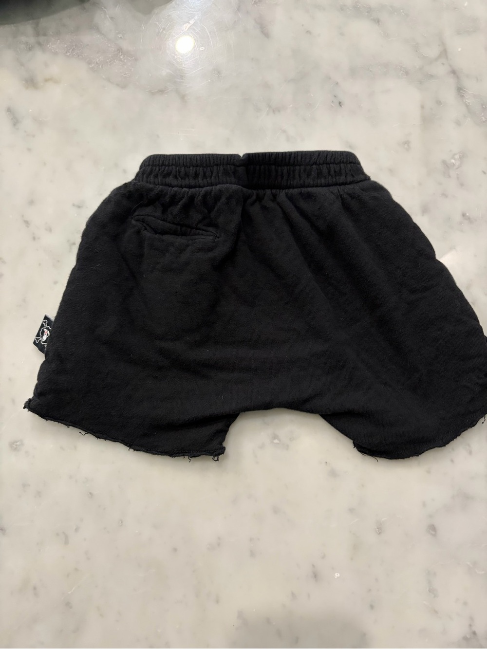 nununu Kids Black Cotton Drawstring Shorts - Picture 2 of 3